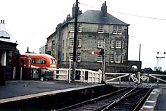 Bus connecting with Newport East Station (May to August 1966) during Tay Road Bridge construction