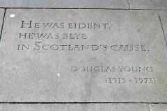 11 Memorial Slab for Douglas Young at Makars' Court in 1973