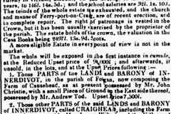 Sale of Barony of Scotscraig 1833 by Dalgleish family