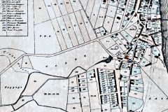 1830s feu map showing the common land named as Cross Greens