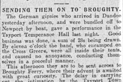 1906 "The German Gipsies" Newspaper Cutting
