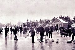 Event on the curling pond early 1900s