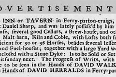 1725 advert for sale of Inn