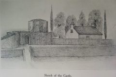 Sketch of castle ruin (copied by J Scott in 1927)