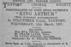 Press advertisement for choral society