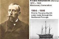 Roald Amundsen & his vessel the Gjoa