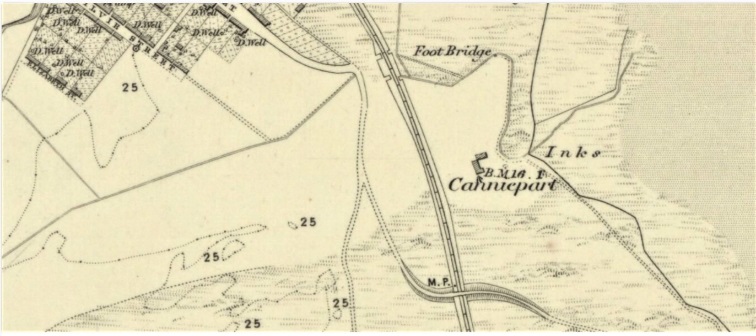 Tayport Heritage Trail - Board 16 - 1854 OS map of Factory corner prior to industrial development