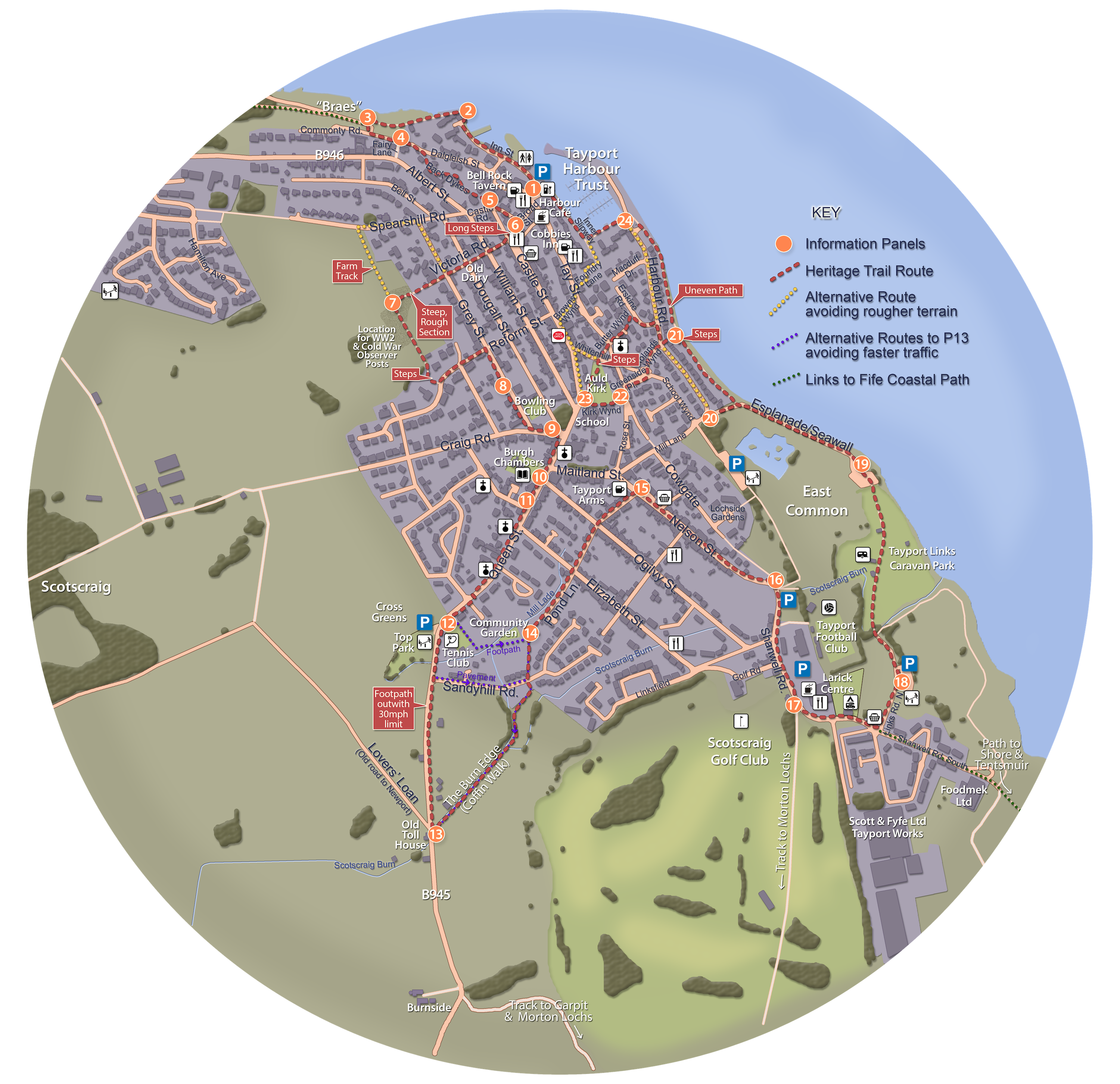 Tayport Heritage Trail Main Map - Oct2021 web
