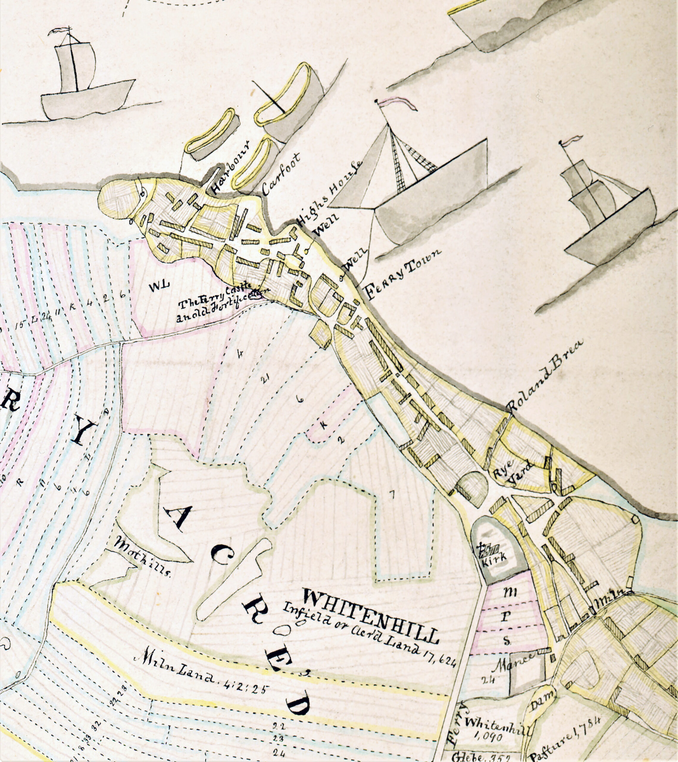 Tayport Heritage Trail - Board 1 - Extract from John Hopes 1769 map