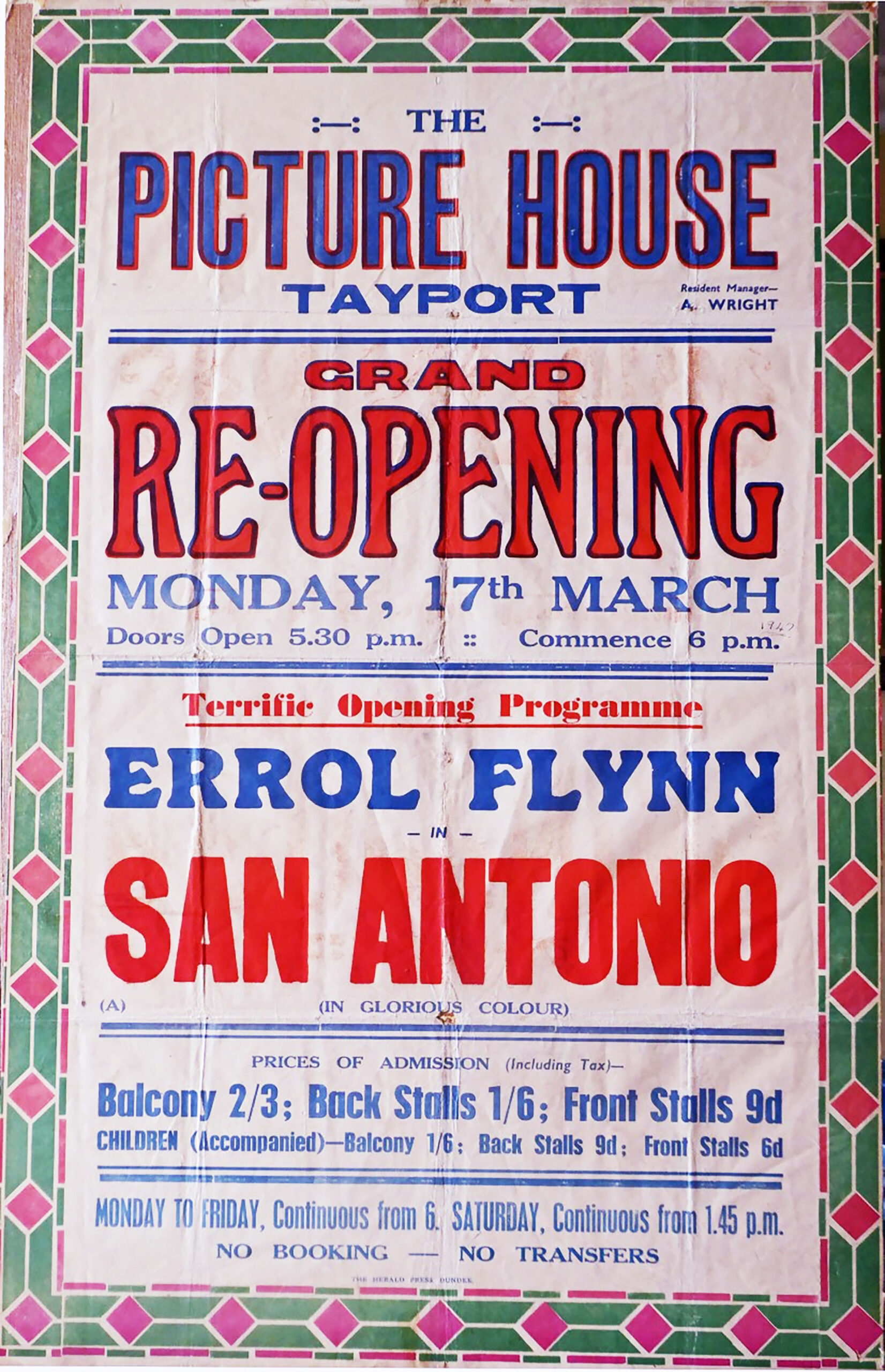Tayport Heritage Trail - Board 11 - Cinema re-opening 1947