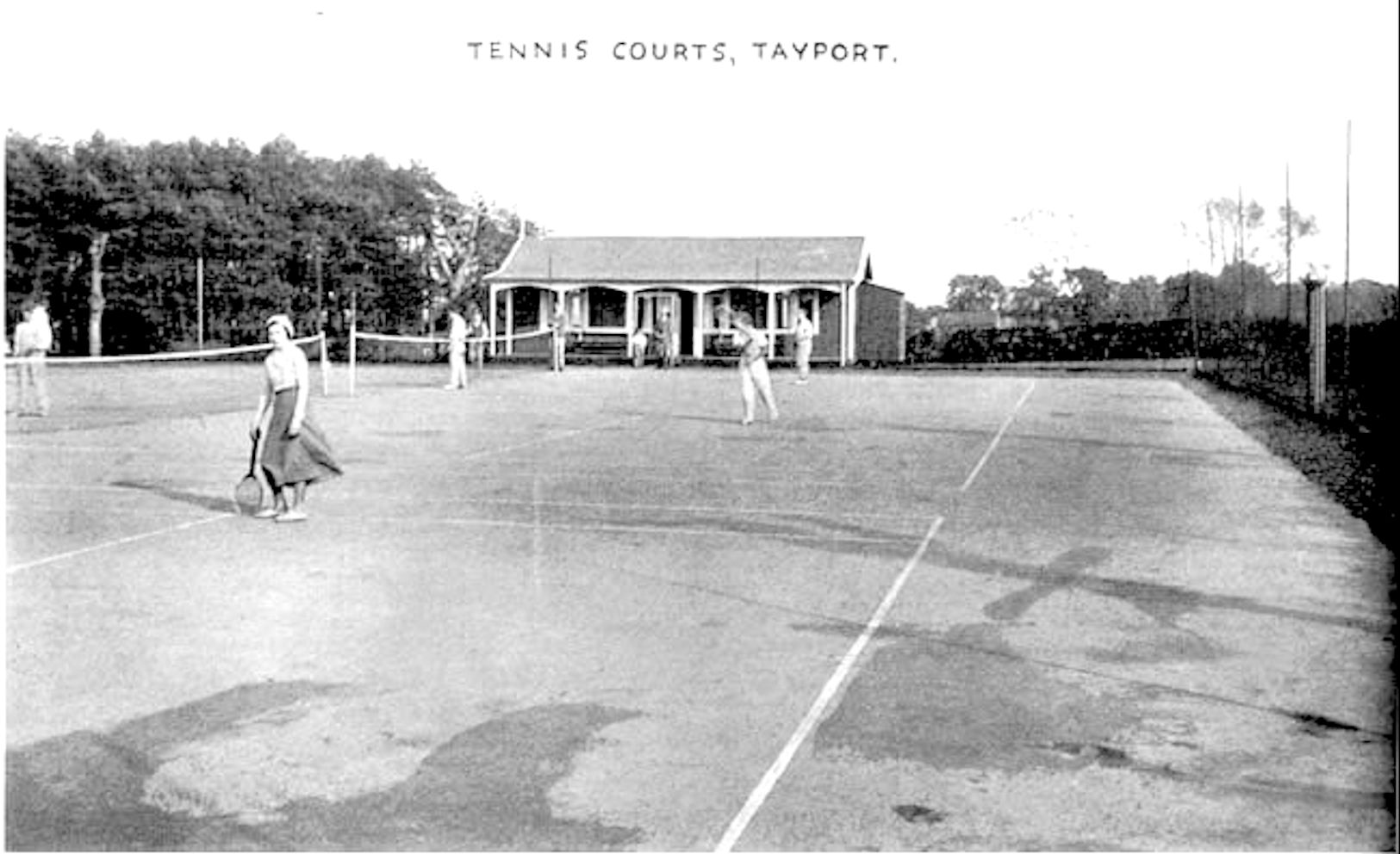 Tayport Heritage Trail - Board 14 - Tennis Club facilities 1950s