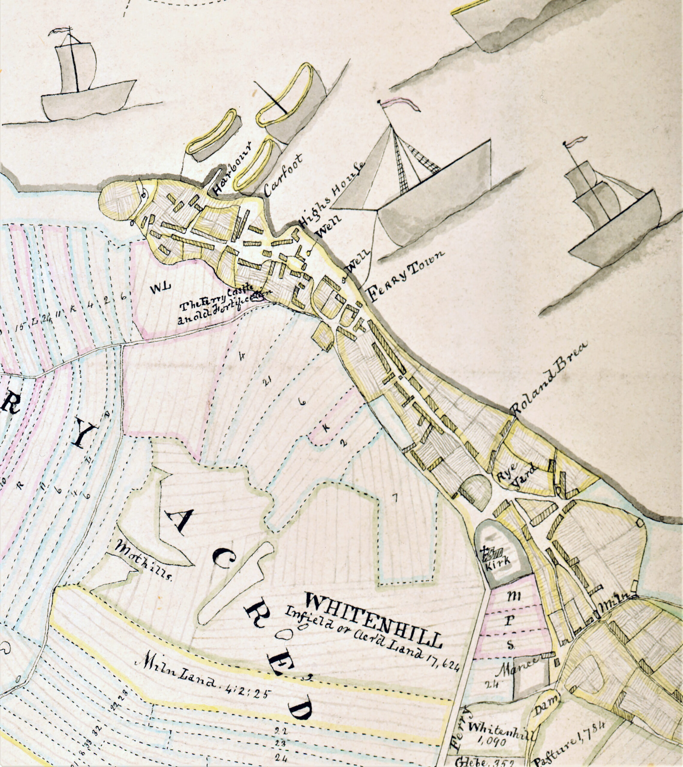 Tayport Heritage Trail - Board 2 - Extract from J Hope 1769 map