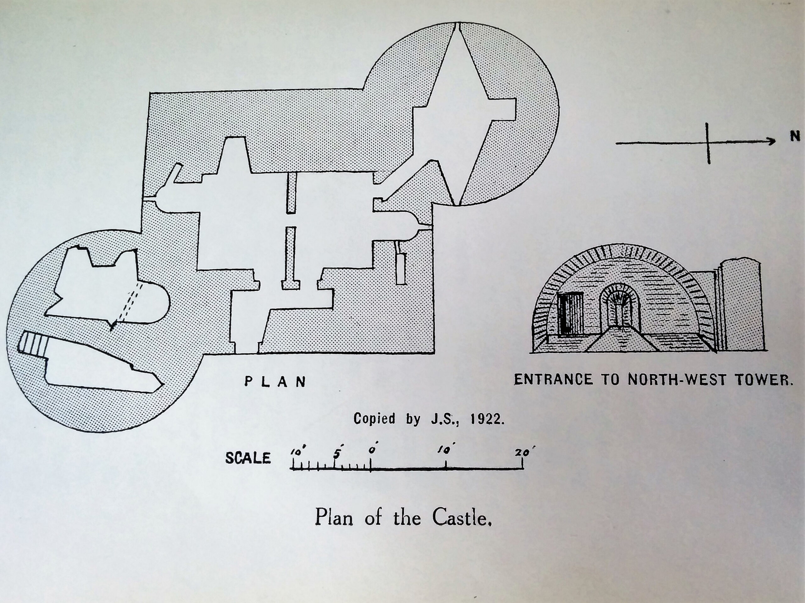 Tayport Heritage Trail - Board 5 - Plan of castle (copied by J Scott)