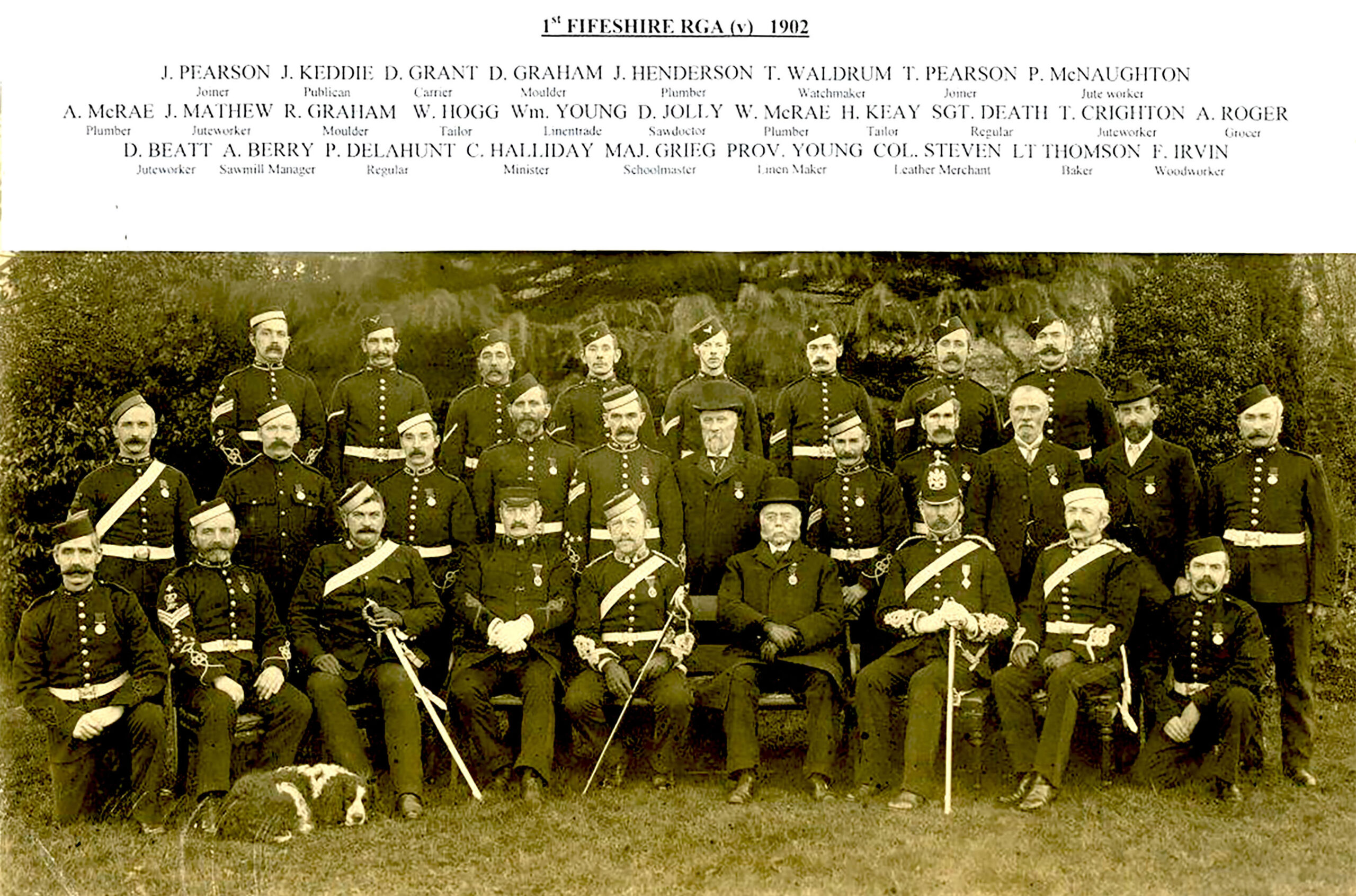 Tayport Heritage Trail - Board 9 - Royal Garrison Artillery (v) 1902