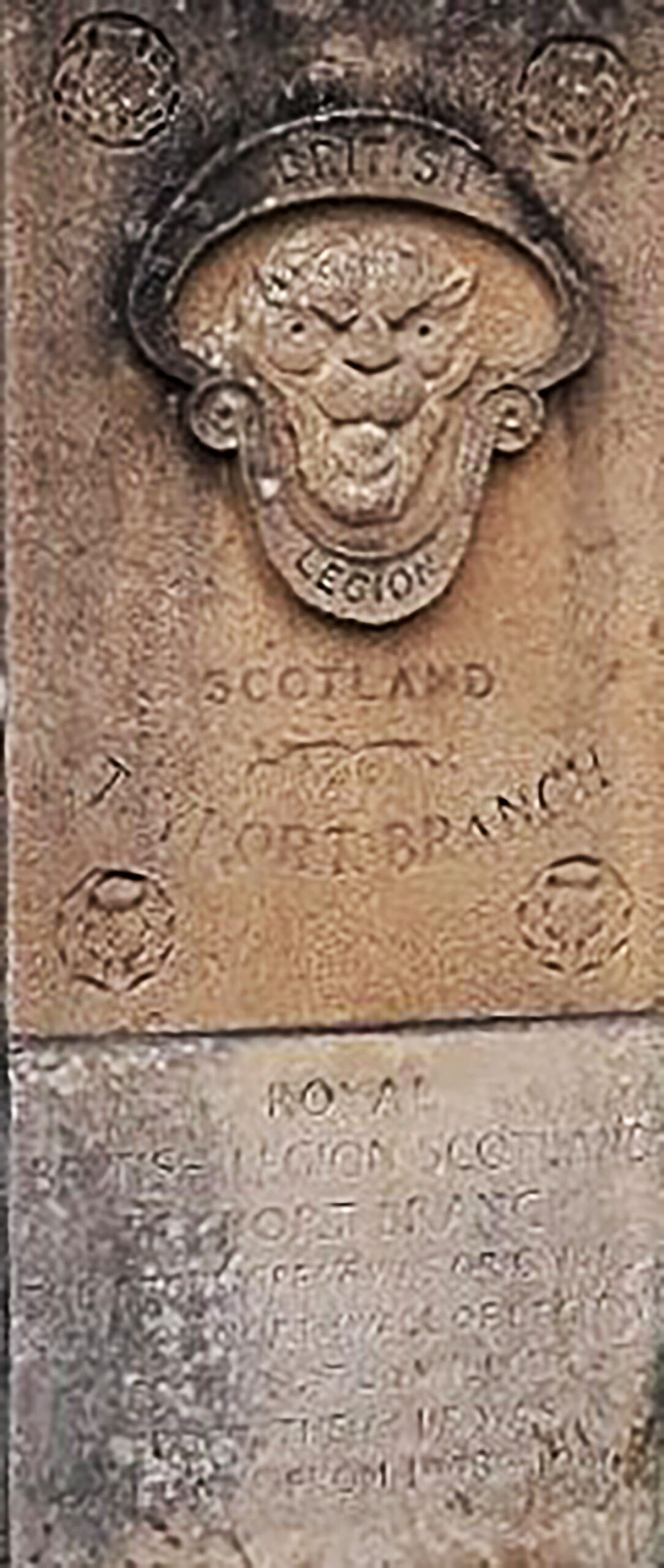 Tayport Heritage Trail - Board 9 - Royal British Legion emblem from their former premises in William Street