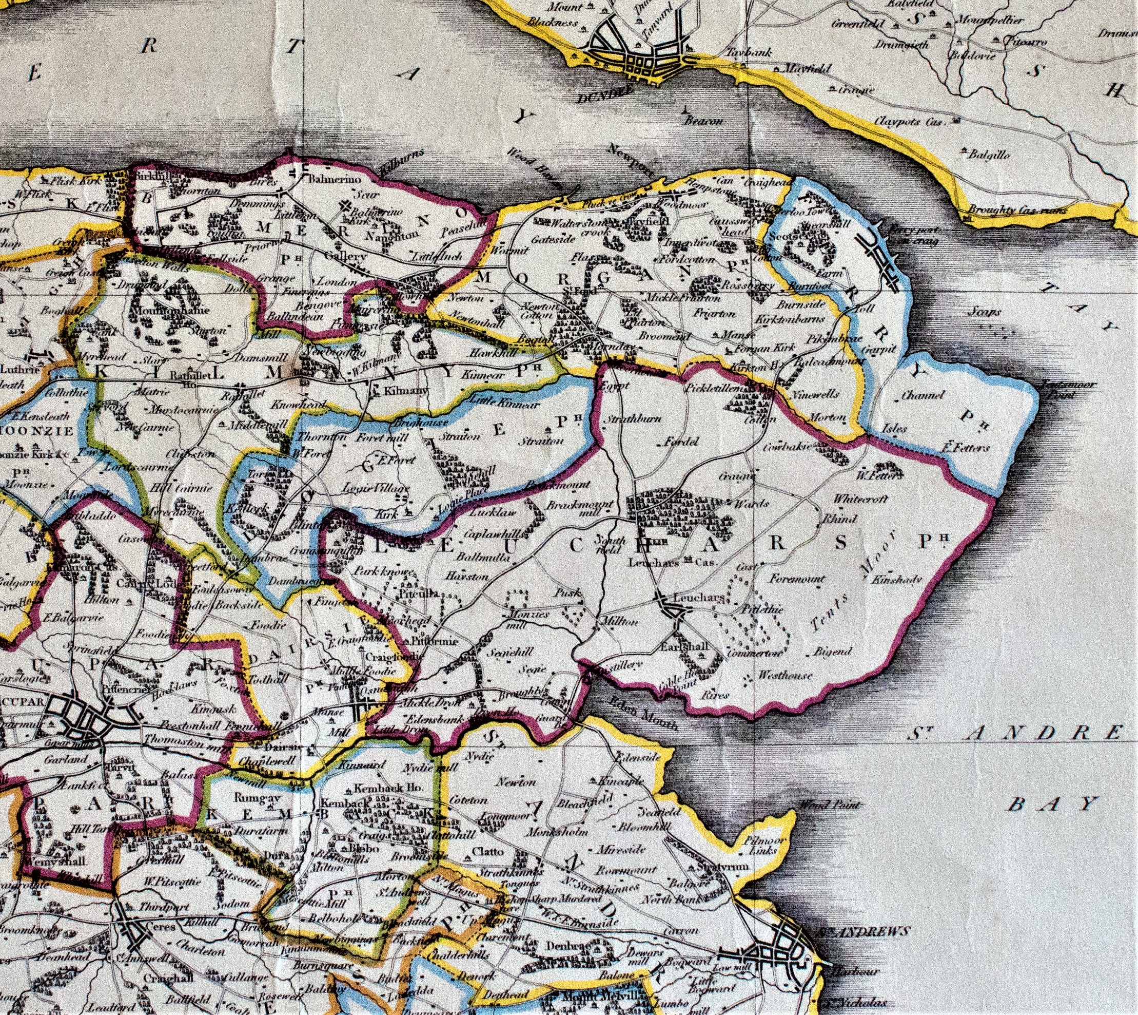 1827 Ainslie & Bell Map prior to Newport coastal road formation