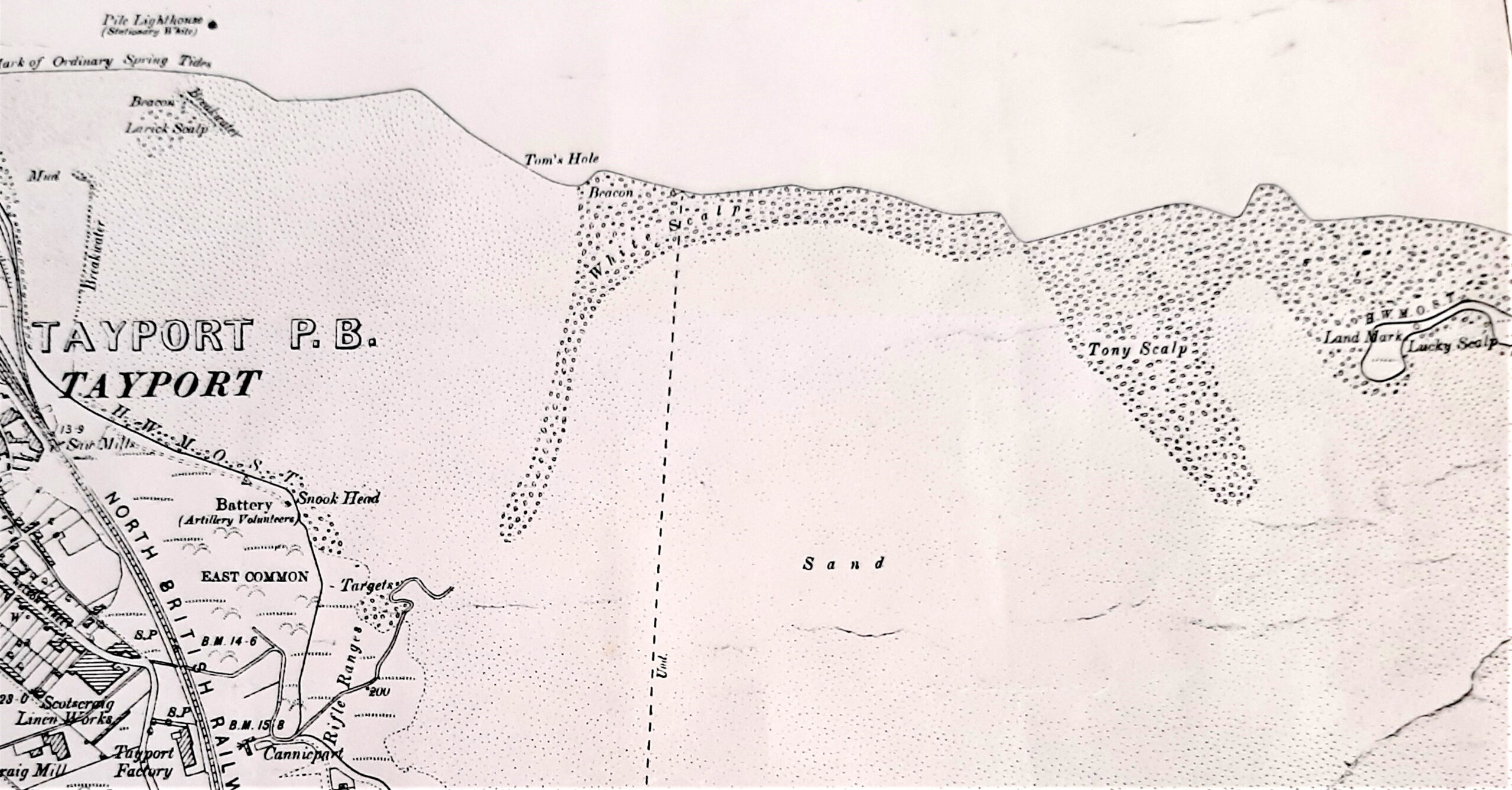 Tayport Heritage Trail - Board 19 - Snook Head on 1895 OS Map
