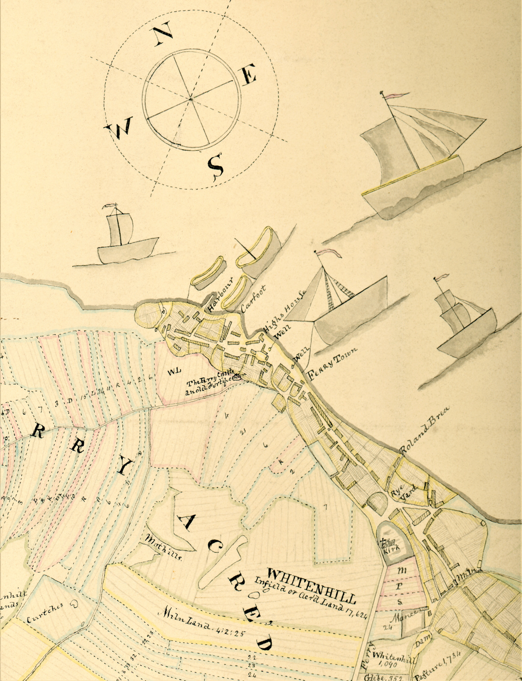 Tayport Heritage Trail - Board 12 - The 1769 map of the Ferry Acred Land of the Estate